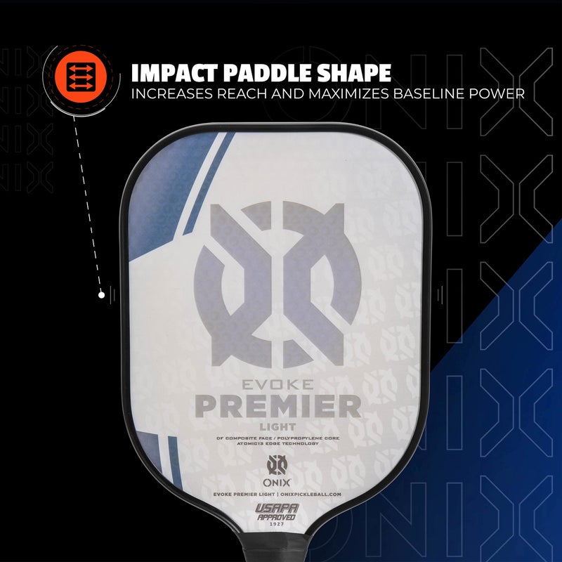 ONIX Evoke Premier Pickleball Paddle, Blue, light weight - Image 2